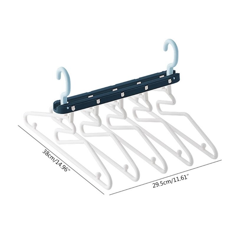 Multifunctional 5 in 1 Folding Hangers Clothes Pants Storage Rack Save Space Wardrobe Organization