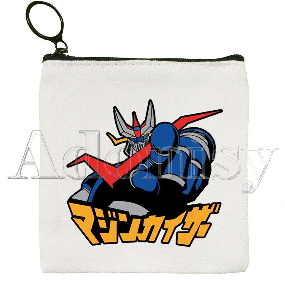 Mazinger Z Canvas Coin Purse Coin Purse Collection Canvas Bag Small Wallet Zipper Key Bag Hand: P