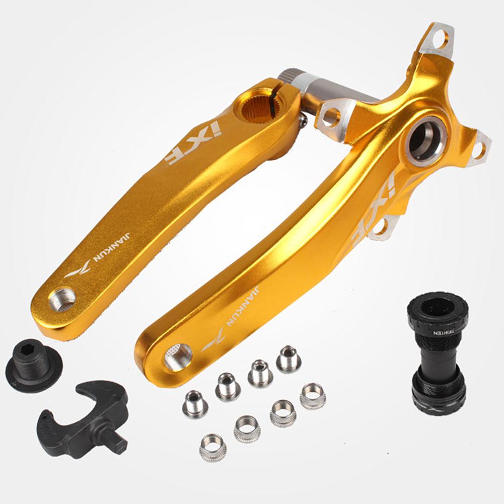 170mm bicicleta manivela IXF Izquierda/biela derecha + Fondo soportes de platos y bielas de aleación de aluminio de cigüeñal de bicicleta de montaña conjunto de piezas de ciclismo: Golden