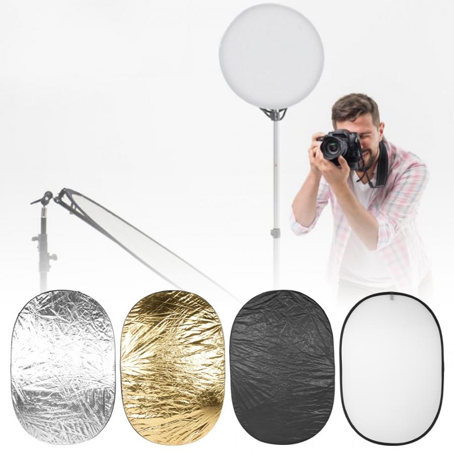 Fotografie Accessoires 100X150CM 5 In 1 Draagbare Fotografie Opvouwbare Ovale Vijf Kleur Reflector Panel Apparatuur Iluminacion