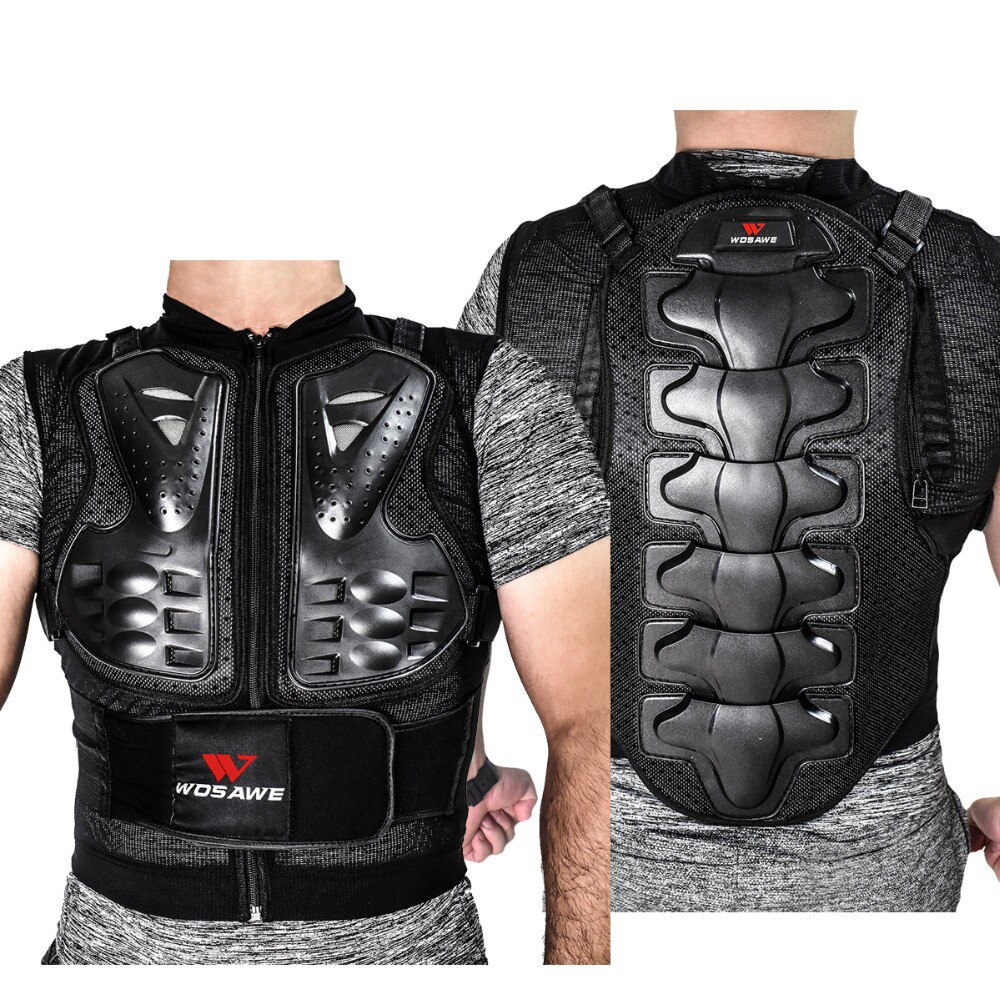 WOSAWE Motorcycle Armor Body Protective Gear Dirt Bike Spine Chest Back Shoulder Protectors Motocross Vest Rider Guards Support