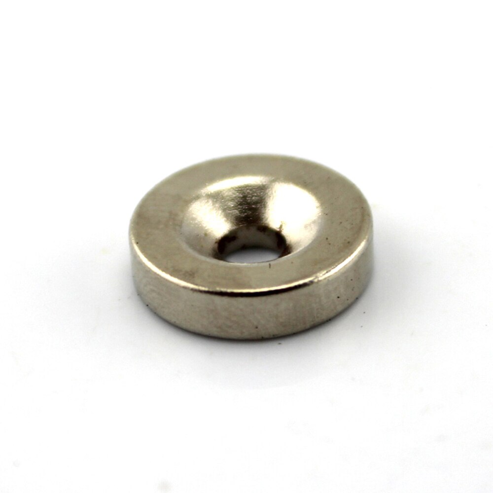 NdFeB round magnet 4 * 15mm (with holes) model magnetite round magnet with M4 countersunk hole