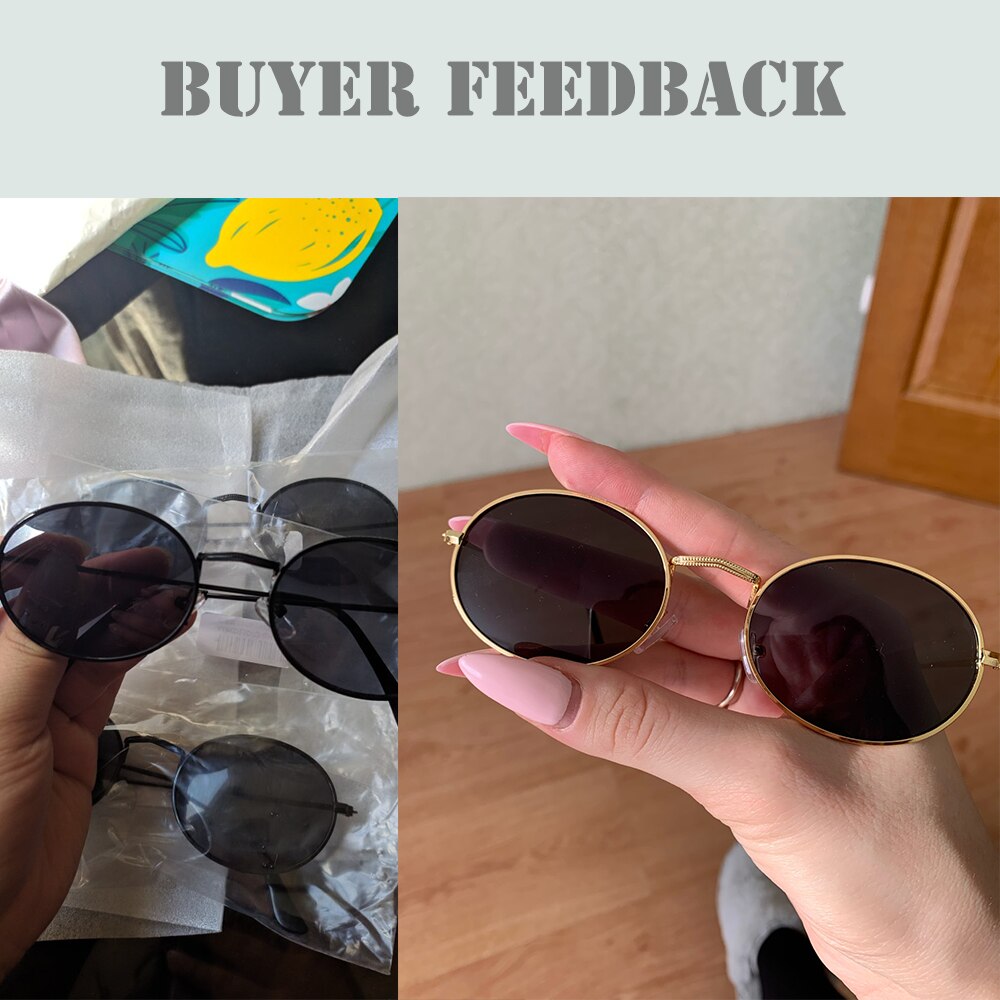 Gafas de sol ovaladas para mujer, lentes doradas pequeñas, Retro, Vintage, redondas, Sexy, accesorios de ciclismo