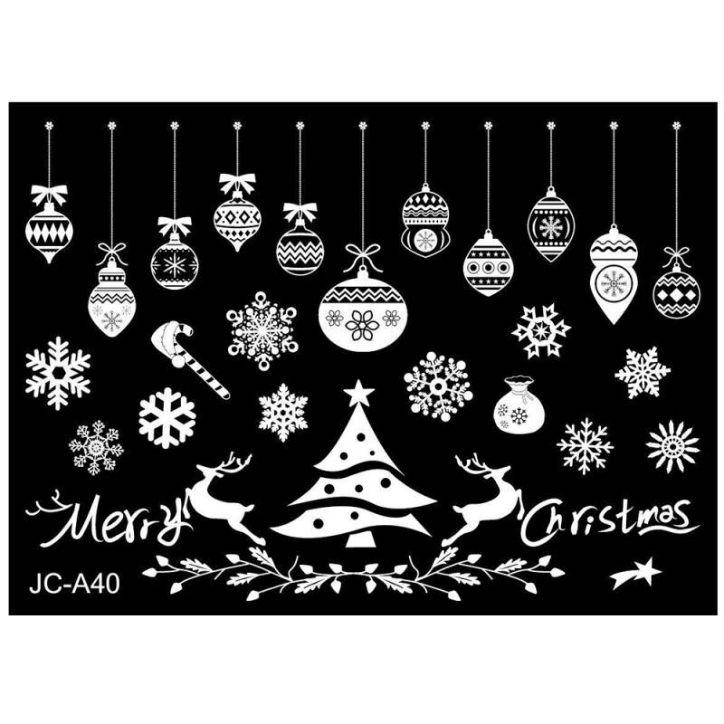 Xmas Christmas Window Decorations Stickers Snowflake Removable Home Decor US AG