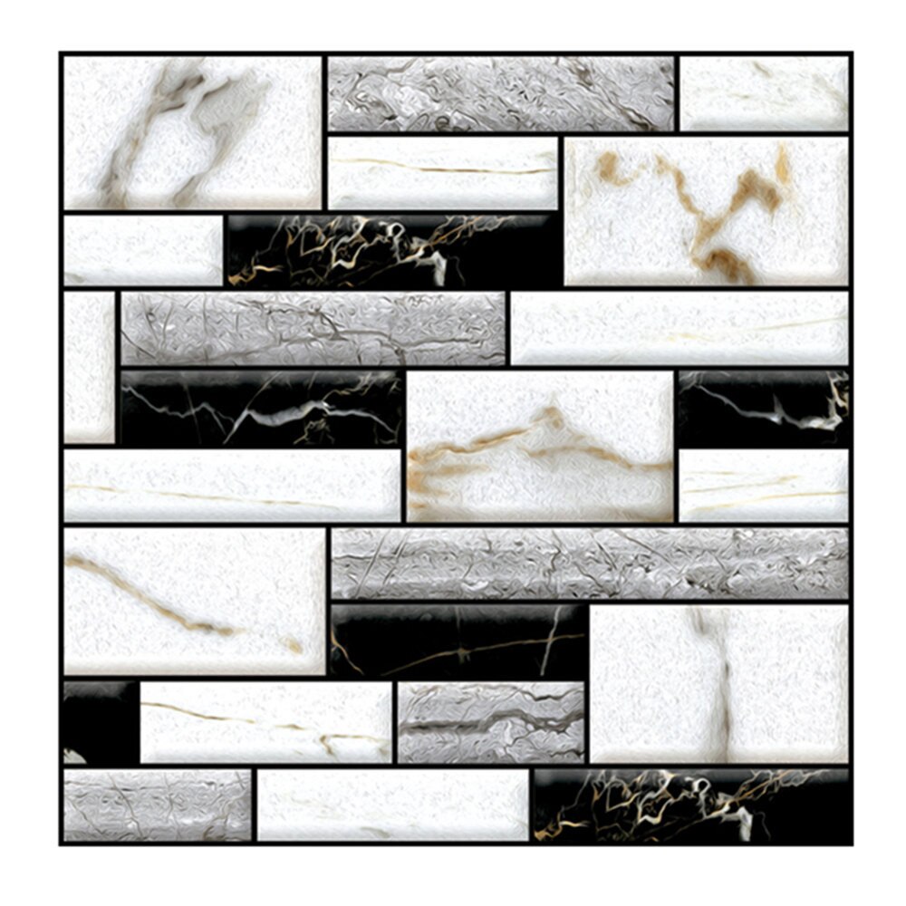 3D Wallpaper Wall Sticker Wall Decor Embossed Brick Simulation Tile Wall Sticker Household Arrivals Best Selling: I