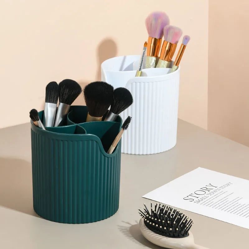 Organizador de maquillaje de estilo minimalista para mujer, caja de soporte para brochas de maquillaje, organizador de escritorio para el hogar, joyería, esmalte de uñas, cajón de maquillaje