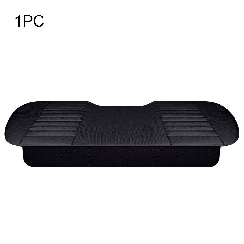 Funda de cuero Pu para asiento de coche, fundas de asientos para Interior de automóvil, cojín Universal, protección de asiento alfombrillas de cuero, accesorios para Auto: Black rear 1pc
