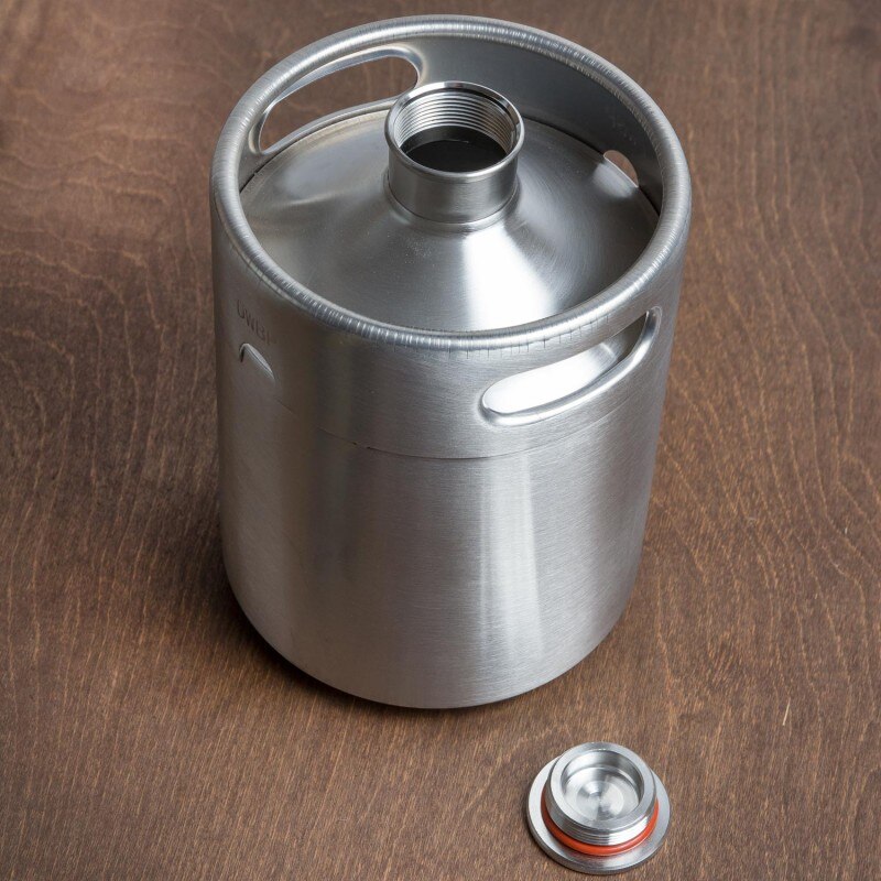 2l rustfrit stål bryg growler mini fad øl flaske tønder hjemmebrygge øl container bar værktøj