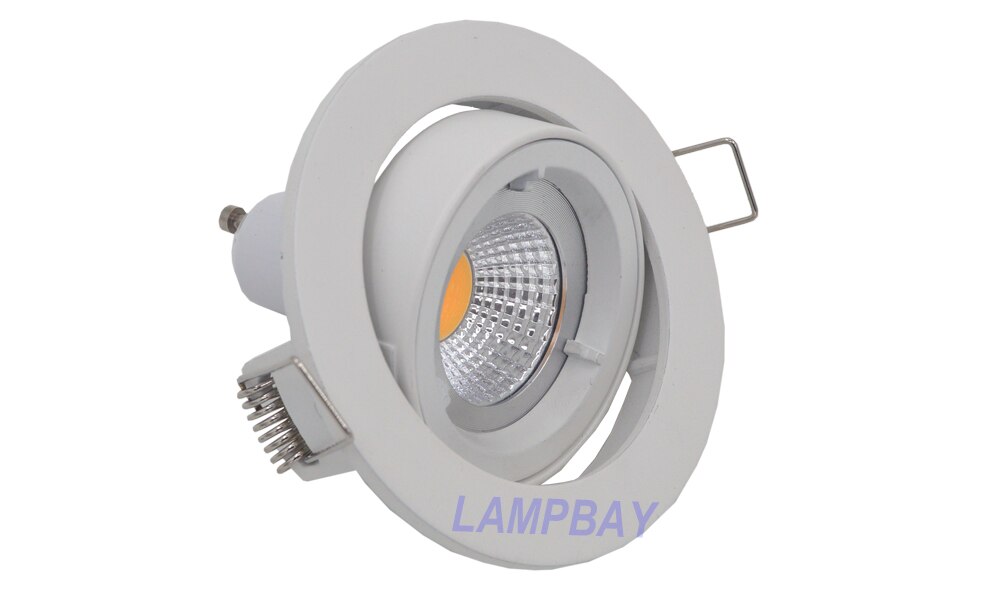 (4 Pack) silver / white spotlight fitting GU10 MR16 downlight fixtures lamp shades Aluminum