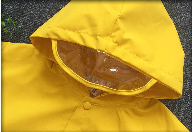 Chubasquero de Poliéster con Bonito de Dinosaurio para Niños y Niñas, Abrigo Impermeable para Exteriores, Chaqueta de Lluvia Amarilla, Poncho para Bebé