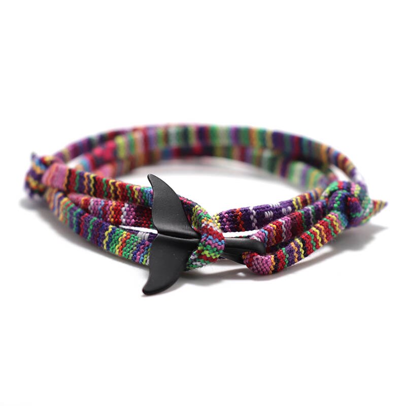 Bracelet en fil tressé fait à la main pour hommes et femmes, bijou tendance, corde en cire de Taiwan, ajustable, ethnique, accessoires bijoux: Style 3