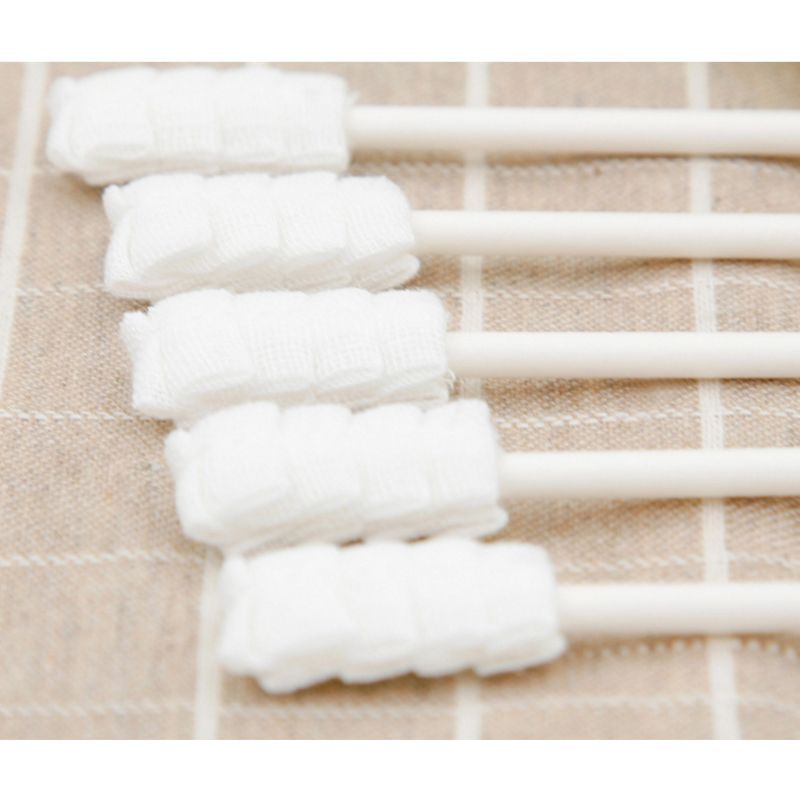 30Pcs Disposable Baby Toothbrush Paper Rod Handle Tongue Cleaner Gauze Toothbrush Infant Oral Cleaning Stick Dental Care