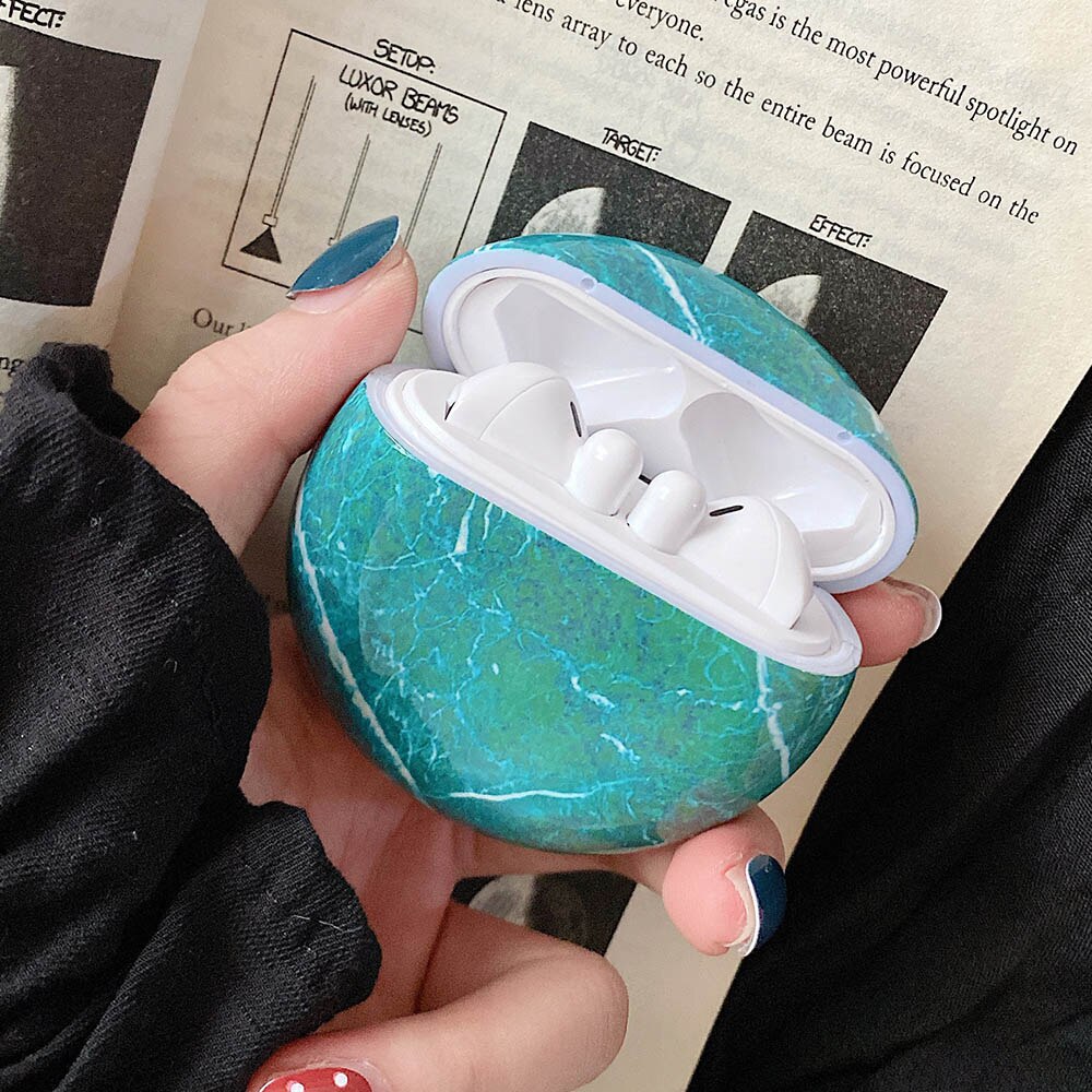 Marble Pattern Earphone Case Funda For Huawei Freebuds 3 Case Shookproof Wireless Charging Bax Cover for Free Buds 3 Cases Coque