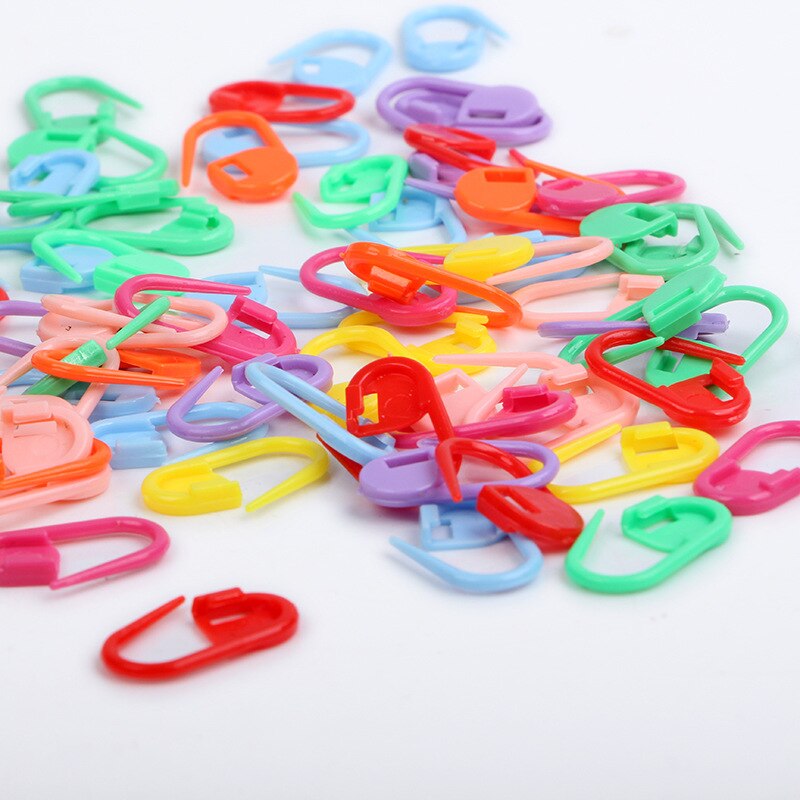 Mix 100 pcs Plastic Markers Houder Naald Clip Craft Mini Haakt Breien Locking Stitch