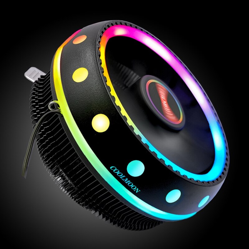 COOLMOON UFO RGB CPU Cooler Heatsink LED 12V for Intel AMD PC Processor Desktop Cooling Radiator