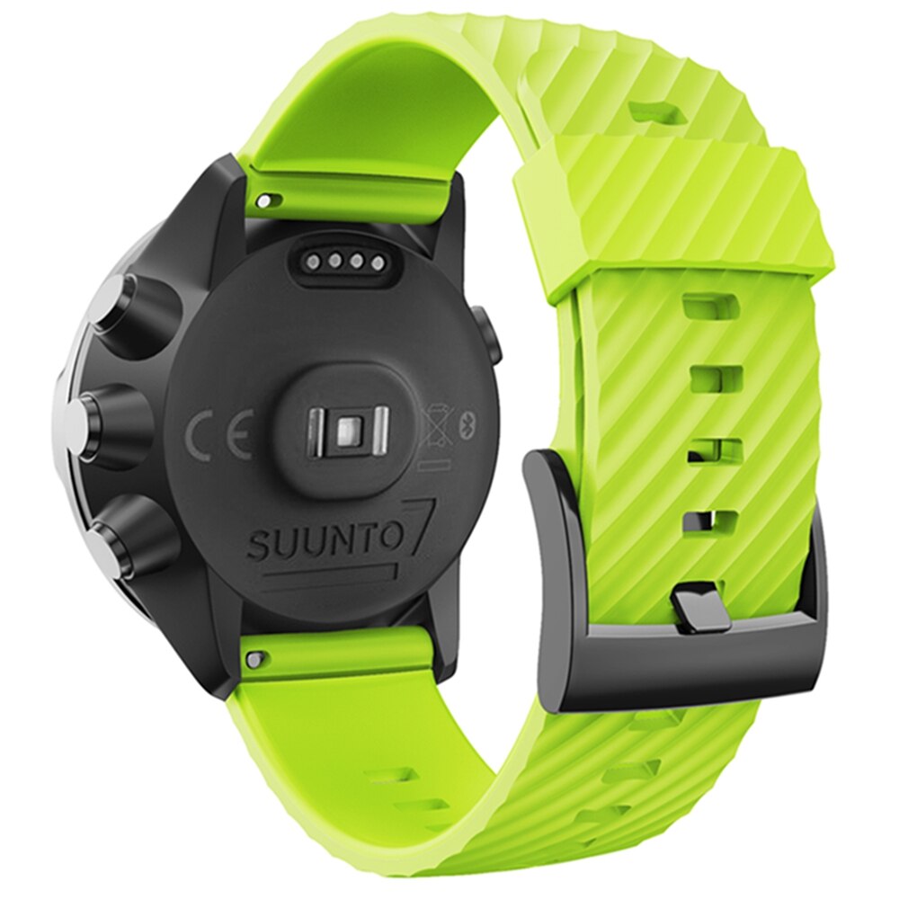 Sport silikon klokke og reim for suunto spartan 7/ suunto 9/ suunto spartan sport håndledd hr /suunto  d5 armbånd justerbar reim: Grønn