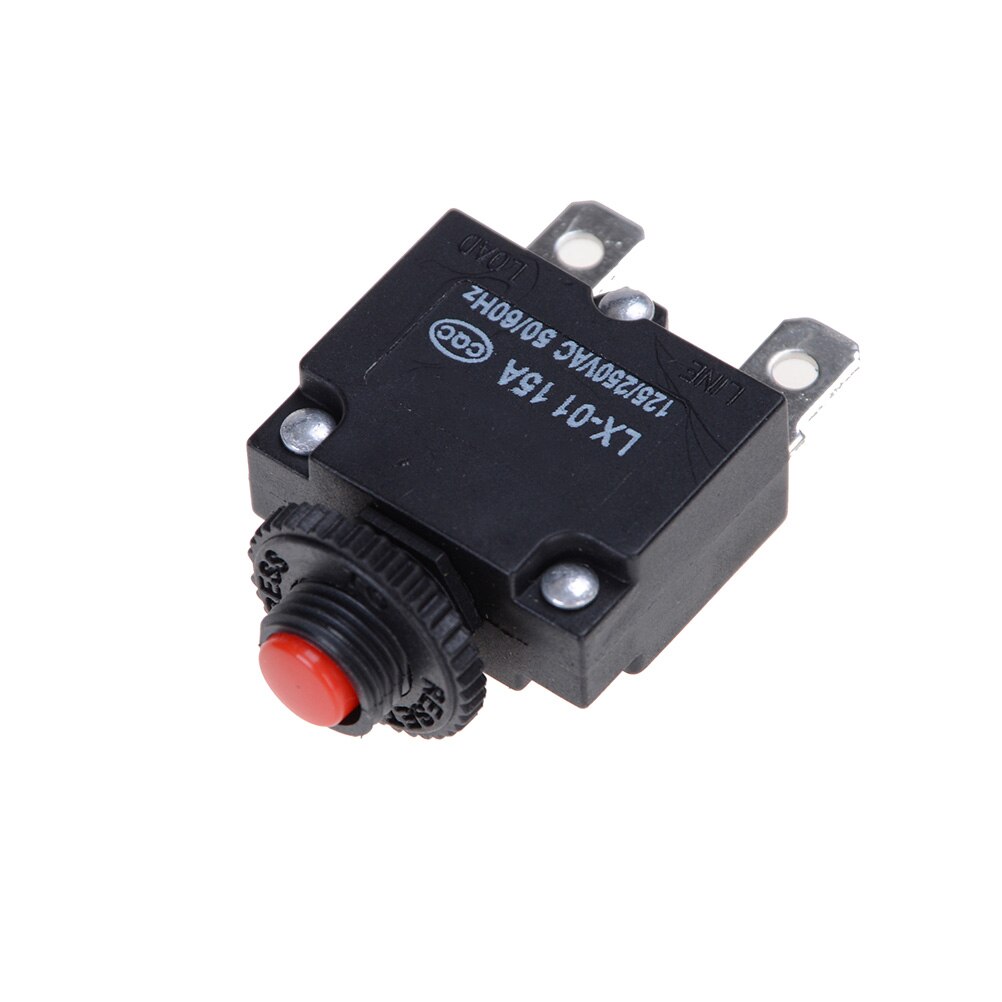 1pc Thermal Switch Circuit Breaker Overload Protector 15A Overload Switch 125/250V AC