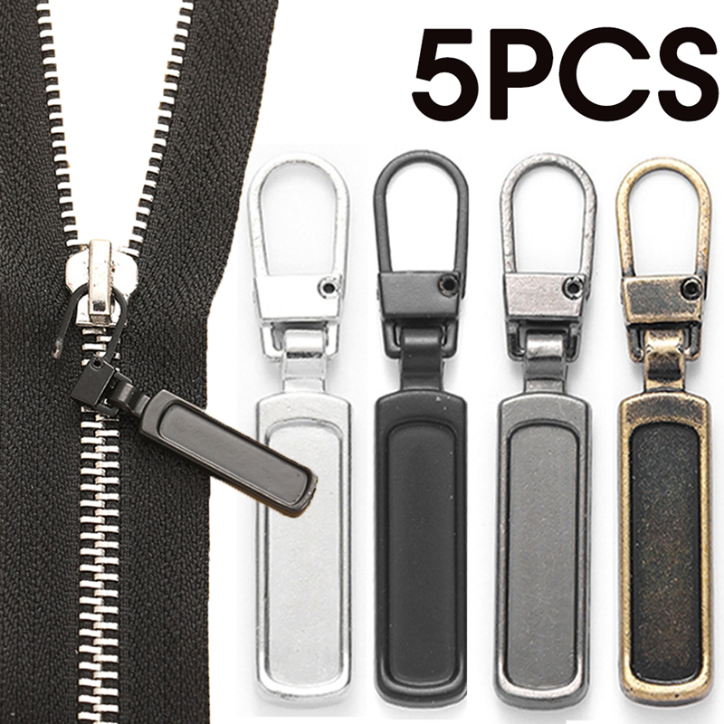 5 uds costura DIY cremallera desmontable cabeza cremallera tirar práctico bolso resistente bolso maleta mochila tienda