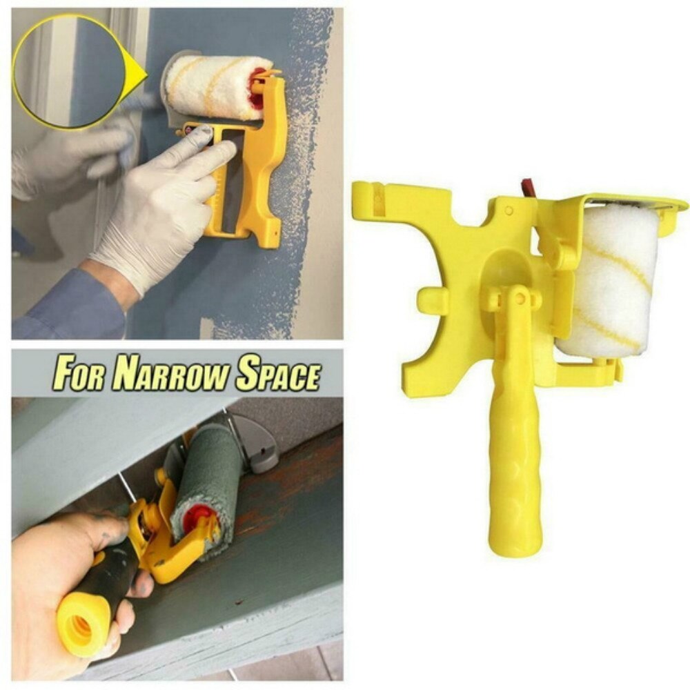 Clean-Cut Paint Edger Roller Brush Multifunctional Roller Paint Brush Clean-Cut Paint Edger Wall Painting Roller Brush Set