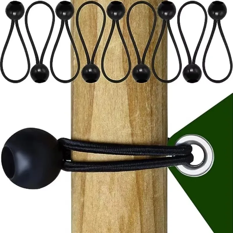 50/10 stücke Bungee Ball Planen Leinwand Flugzeug Fahnenmast Krawatten Schnur Enden Elastische Seil Spitze Feste Stiefel Pole Camping zelt Zubehör