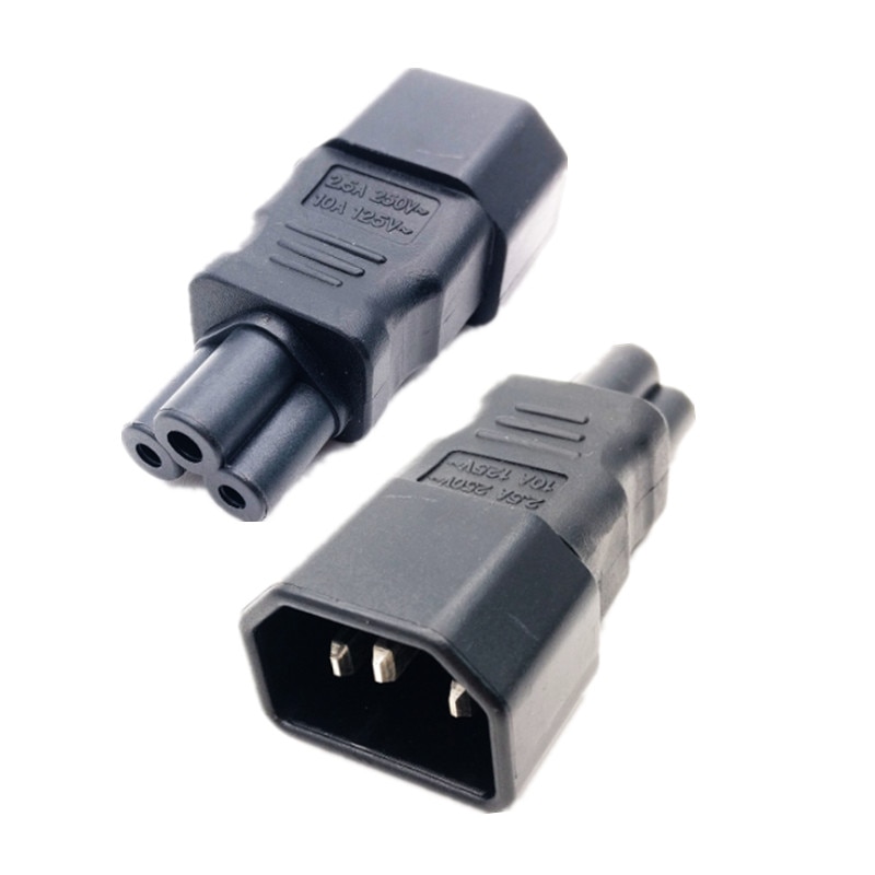 1 st Universele Power Adapter IEC 320 C14 om C5 Adapter Converter C5 om C14 AC Power Plug Socket 3 pin IEC320 C14 Connector