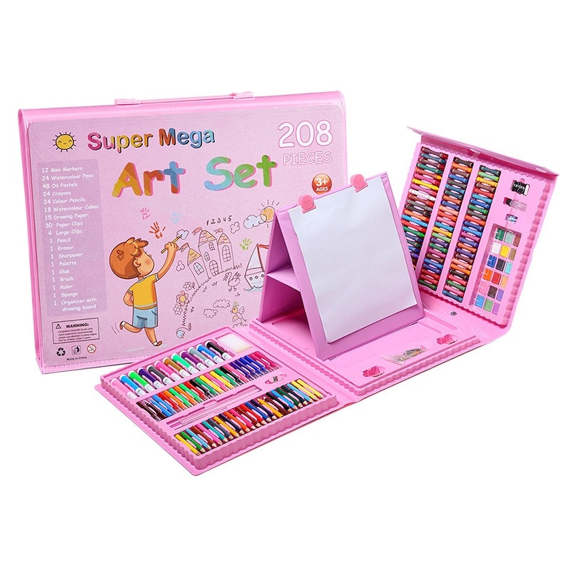 176 stk farvet blyant kunstner kit sæt maleri farveblyant tusch pensel tegneværktøj sæt børnehave forsyninger til
