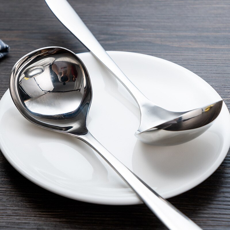304 stainless steel soup spoon household deepening round spoon porridge spoon hotel pot spoon big head spoon
