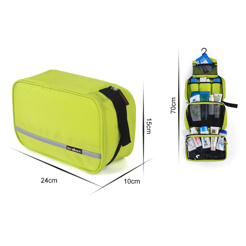 colgando viaje bolsa neceser de aseo personal Kit para hombres mujeres cosméticos robusto gancho colgante ducha bolsas