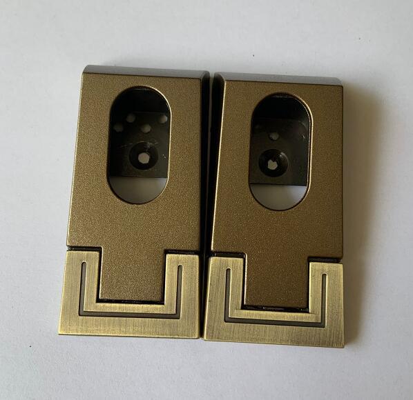 2Pcs Zinklegering Kast Kledingstang Flens Klem Pijp Rail Base Gordijn Staaf Douchegordijn Kast Staaf End Ondersteunt sockets: H