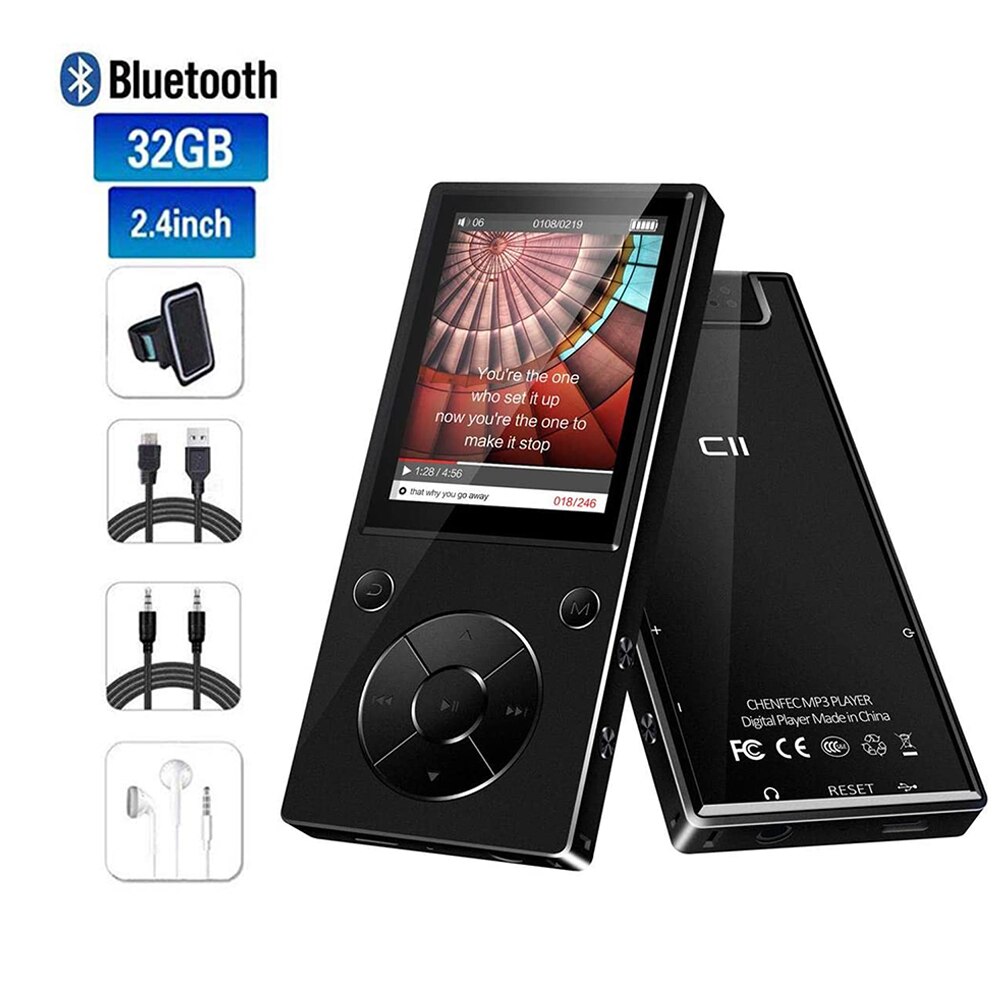 Bluetooth4.2 MP3 Player Speaker 2.4Inch Screen metal hifi music player with fm radio eBook hifi walkman support usbmini SD