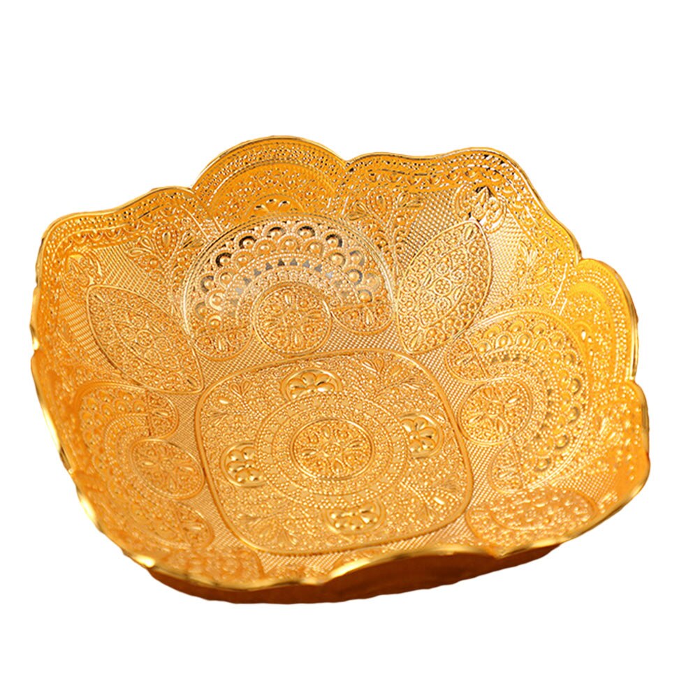 Delicate Fruits Serving Tray Chic Pastry Plate Metal Fruit Display Tray: Default Title