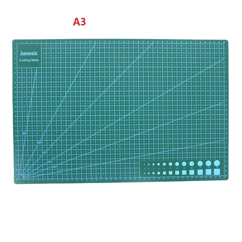 Self Healing Cutting Mat A4 A3 Siz 3mm Double Sided Non-Slip Gridded Rotary Board for Art Craft Sew Quilt Scrapbook PVC: A3 green