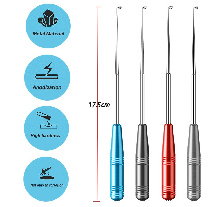 Fishing Hook Remover Stainless Steel Hook Detacher Removal Fishhook Disgorger with Aluminum Handle Fishing Tackle Tool