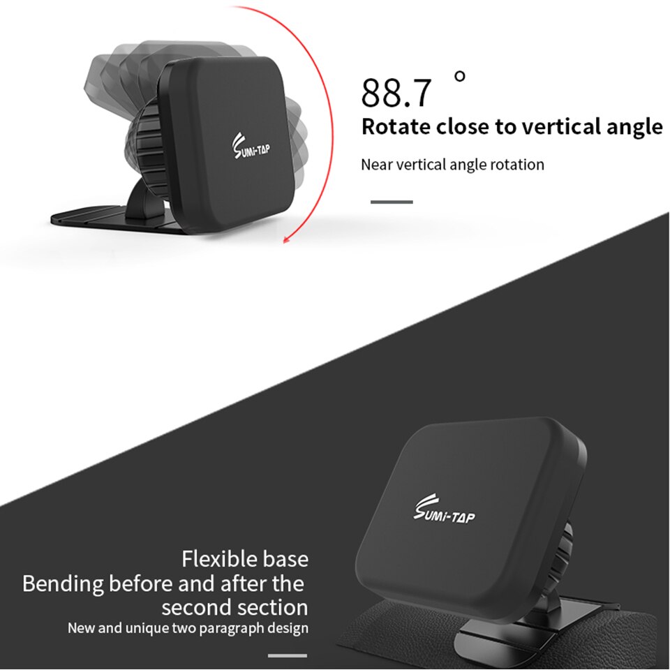 Sumi-tap magneettinen autopuhelinteline 360 yleisautoteline iphonelle 13 magneetti mobiili kojelautakiinnike puhelin autoteline