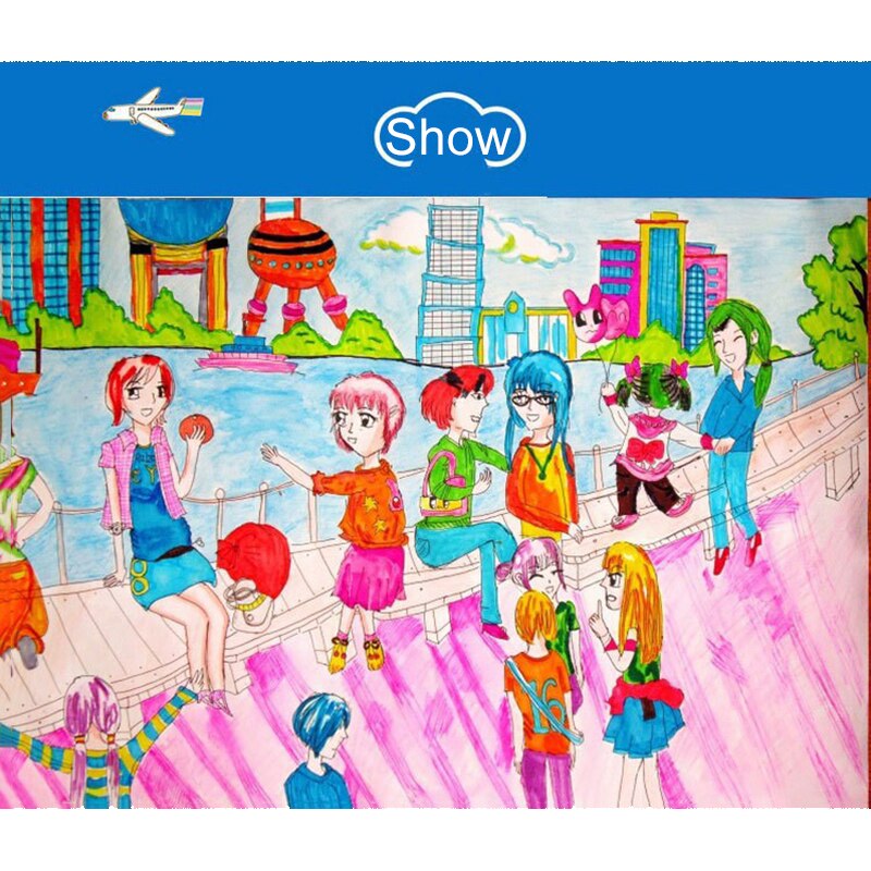 150 Pcs/Set Kids Art Set Children Drawing Set Water Color Pen Crayon Oil Pastel Painting Drawing Tool Art supplies stationery