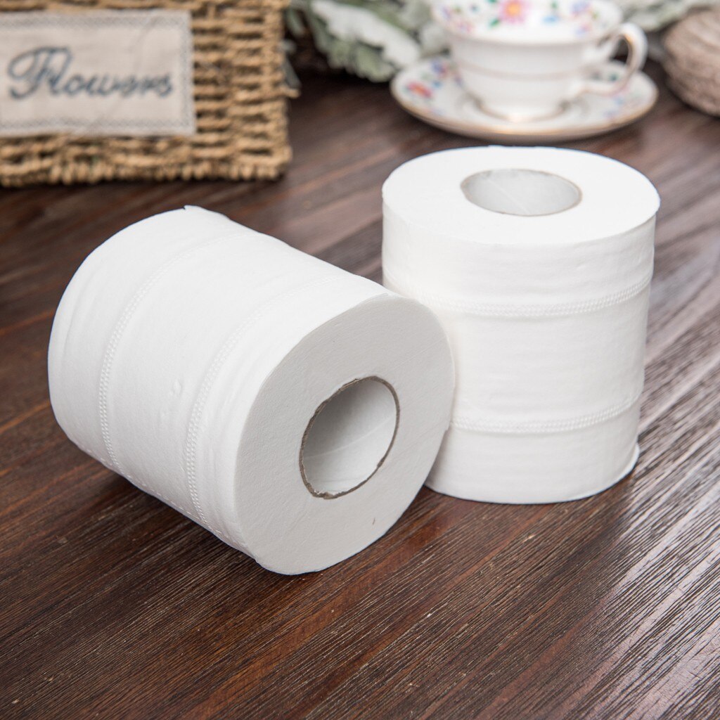 12/10 Rolls White Toilet Paper 4 Layer Tenacity Durable Bathroom Toilet Roll Tissue Towels Tissue For Home papel higienico