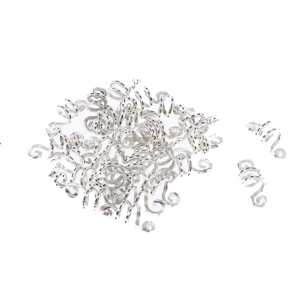 30pcs Adjustable Dreadlock Hair Beads Hair Braid Pins Rings Cuff Tube Clips Hair Decorations