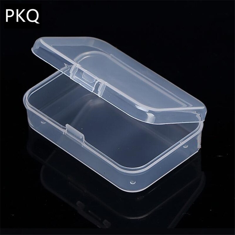 Small Transparent Plastic Storage Box Clear Rectangle Multipurpose display box For Card/Sundries Organizer Holder