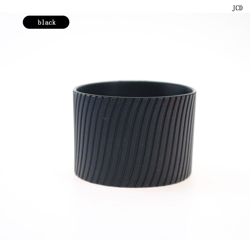 JCD 8cm Silicone Ceramic Cup Sleeves Coffee Mug Wraps Sleeves Recyclable Heat Proof Glass Water Cup Sleeves Cover Home Tools: Black-8cm