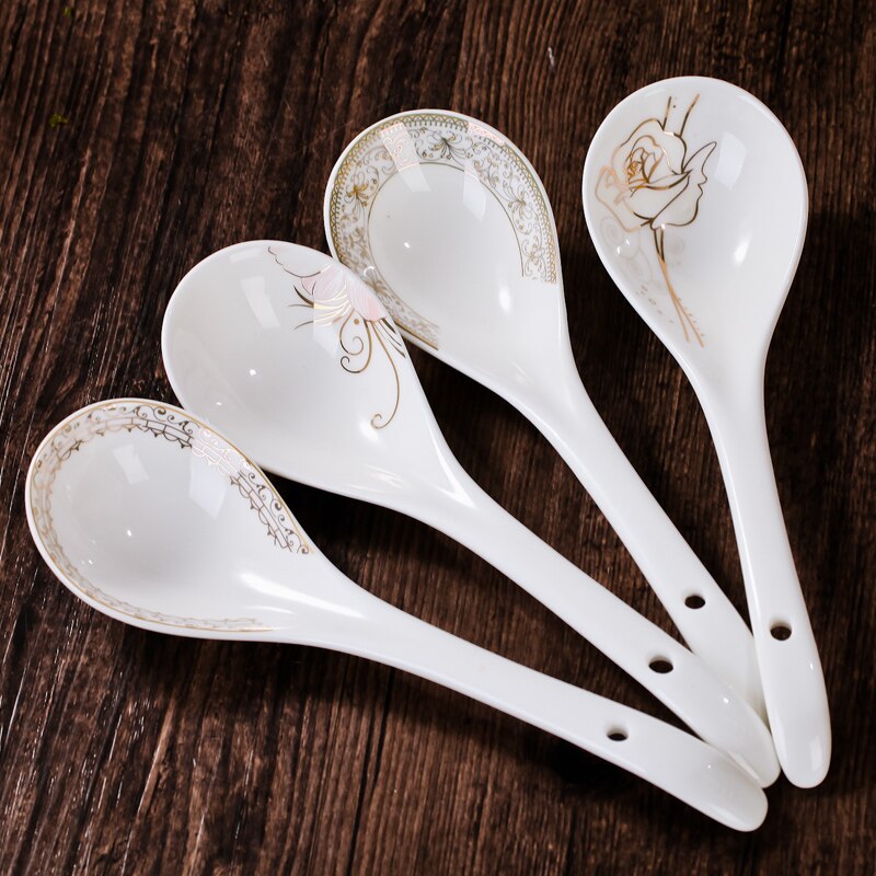 [Jingdezhen] single pack big spoon ceramic bone china tableware matching spoon