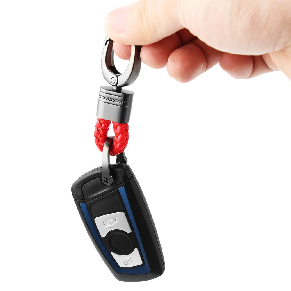 LLavero de cuero tejido a mano llavero de coche para KIA llavero para Renault Opel Lada Dacia Saab Chery Ssangyong Daewoo Lifan Octavia