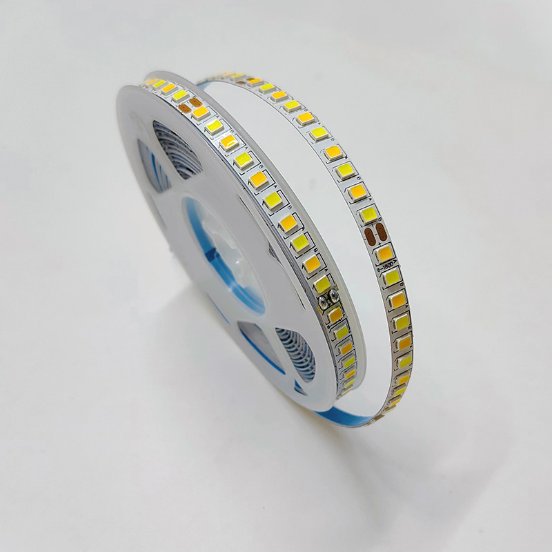 ( 2 svejsepunkter) 5 meter 2835-6mm/7mm 180d dobbeltfarvede led-strimler til reparation af lysekroner, led-bånd 5 b 9 cx 2 farver