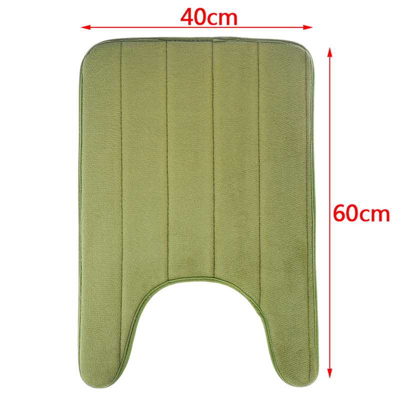 U-Shaped Memory Foam Bath Mats Toilet Mat Bathroom Coral Fleece Carpet Rug Anti-slip Floor Carpets Home Decor