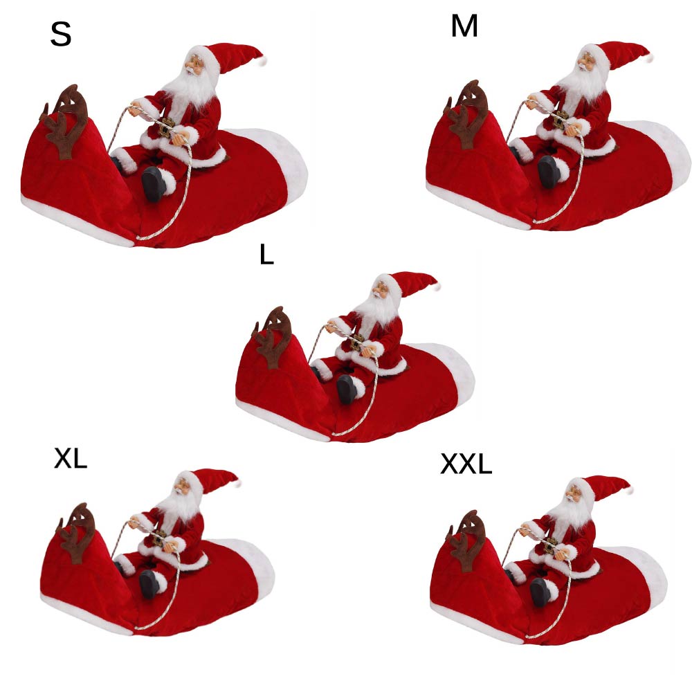 Christmas Dog Santa Claus Cosplay Costume Big Dog Puppy Christmas Doll Santa Costumes Pet Clothes For Riding Clothing Set S-XL