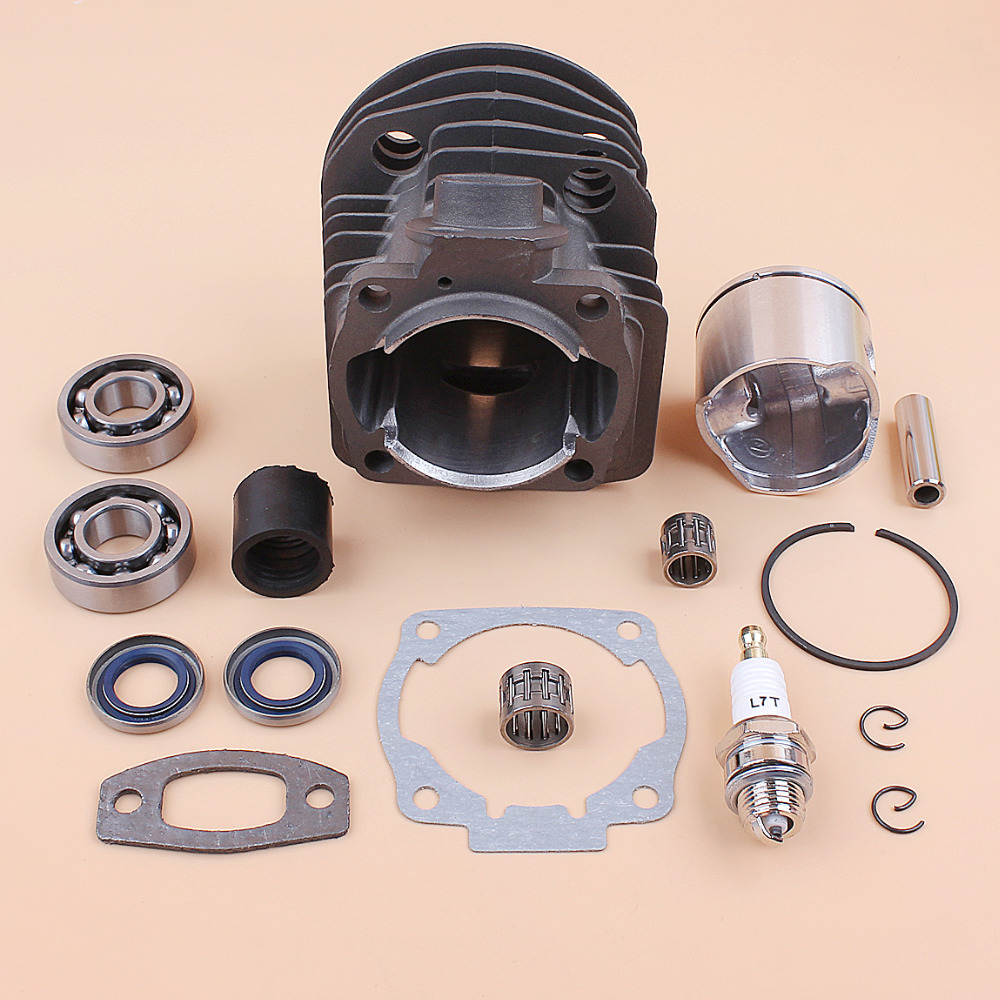 45mm cylinder kolv vevlager oljetätning motorsats passar husqvarna 55 51 50 motorsåg ombyggnad delar oem 503168301