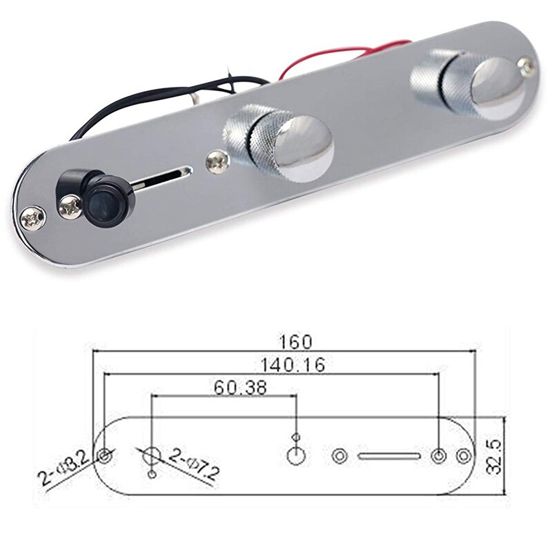 6 Strings Saddle Bridge Plate, 3 Way Switch Control Plate, Neck Pickup Set for Fender Electric Guitars Replacement Parts