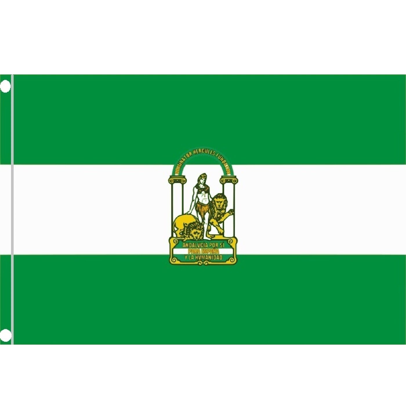Bandera Andalucia 20 x 30cm 60 x 90cm 90 x 150cm 100 x 150cm, Andalucía Sin Escudo, estralla Andaluz Flag Andalucistas Satin 2 Anillas,Pulsera Cinta Lazos España 1cm 1.5cm 2.5cm