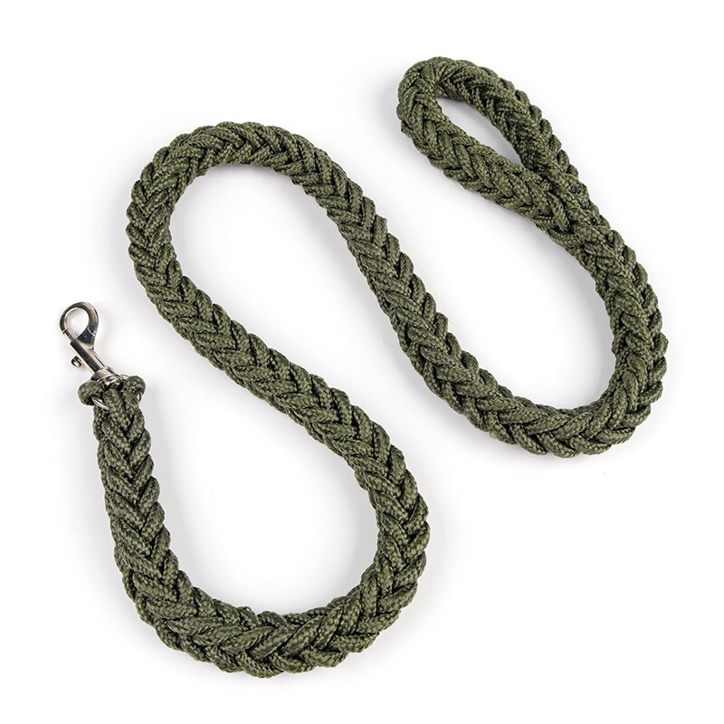 Laisse pour chien en Nylon épais, Super solide, vert armée, Double rangée, collier réglable pour chien, Pitbull, moyen et grand, L/XL