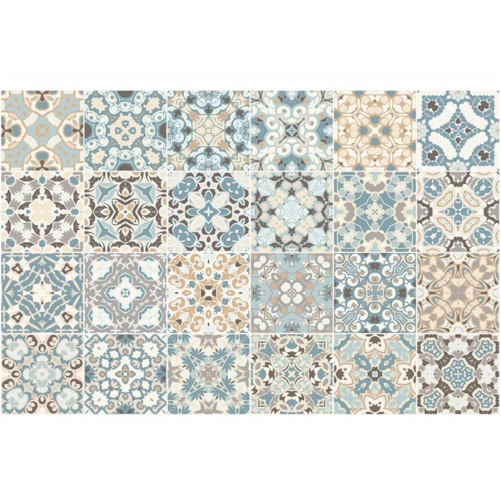24Pcs Self Adhesive Wall Stickers DIY Tile Bathroom Wallpaper Household Kitchen Stickers Decoration Supplies: 10x10cm