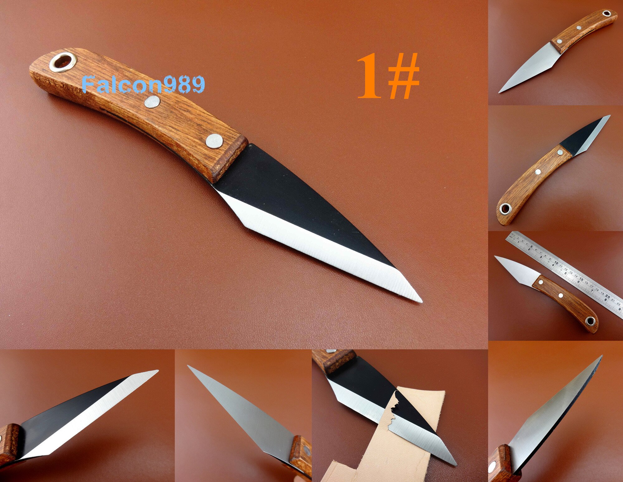 16kinds Leather Craft Heavy Duty Utility Skiving Carving Cutting Cutter Knife Tool - Edger Creaser Groover Skiver Beveler Slicke
